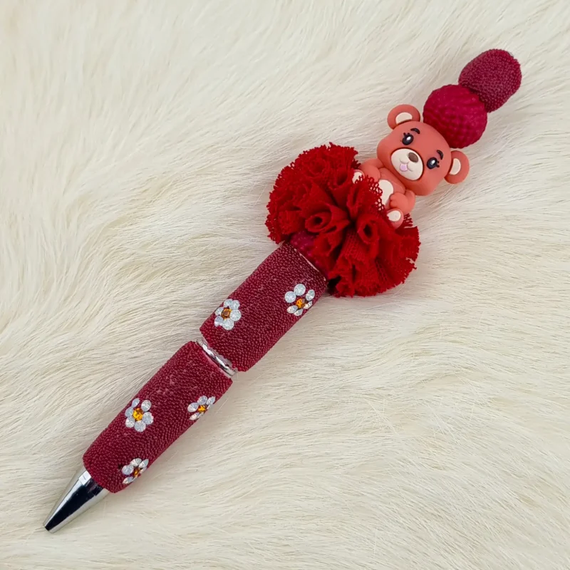 DIY Kralen Pebble Bloem - 3D - Knuffel Beer - Steen Rood
