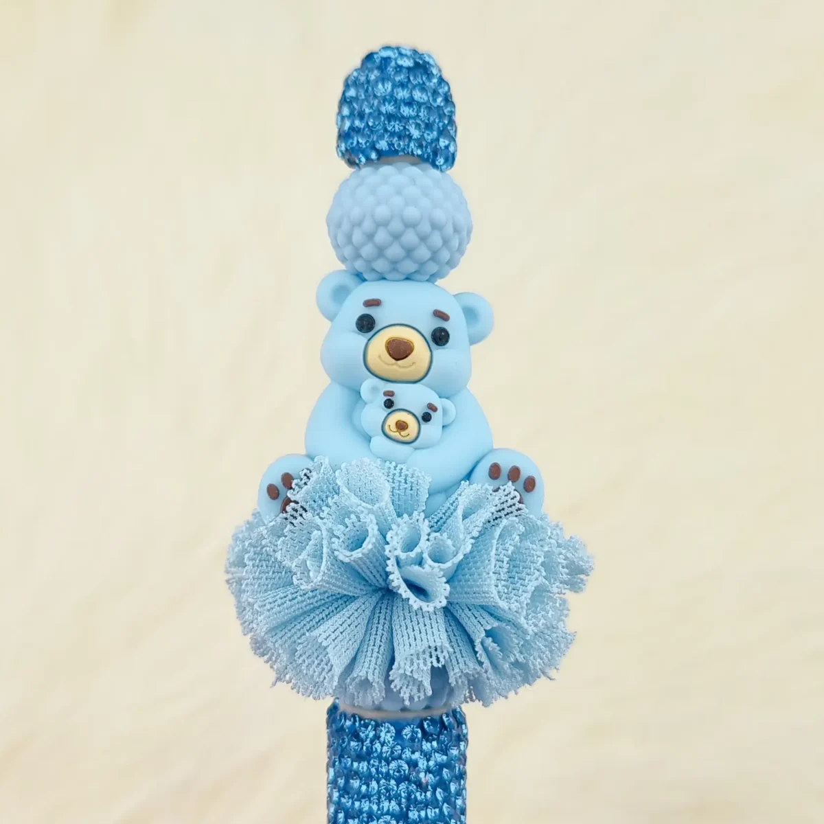 DIY Kralen Sparkle Pen - Aqua Knuffel Beer - Afbeelding 2