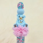 DIY Kralen Sparkle Pen - Aqua unicorn Knuffel Beer - Afbeelding 2