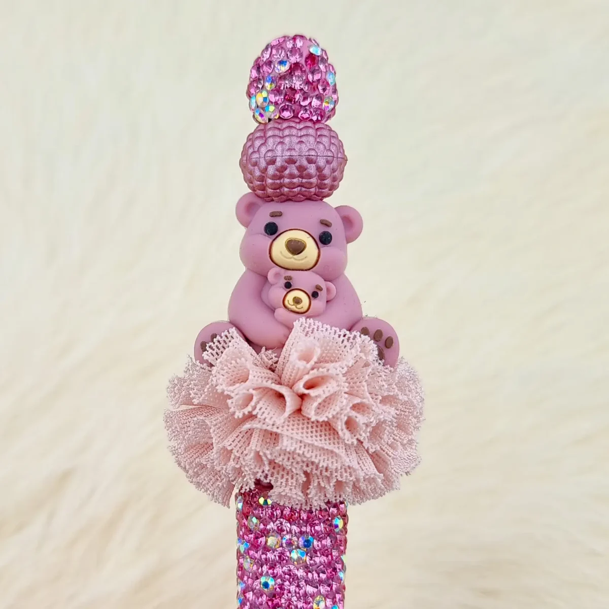DIY Kralen Sparkle Pen - Rose Knuffel Beer - Afbeelding 2