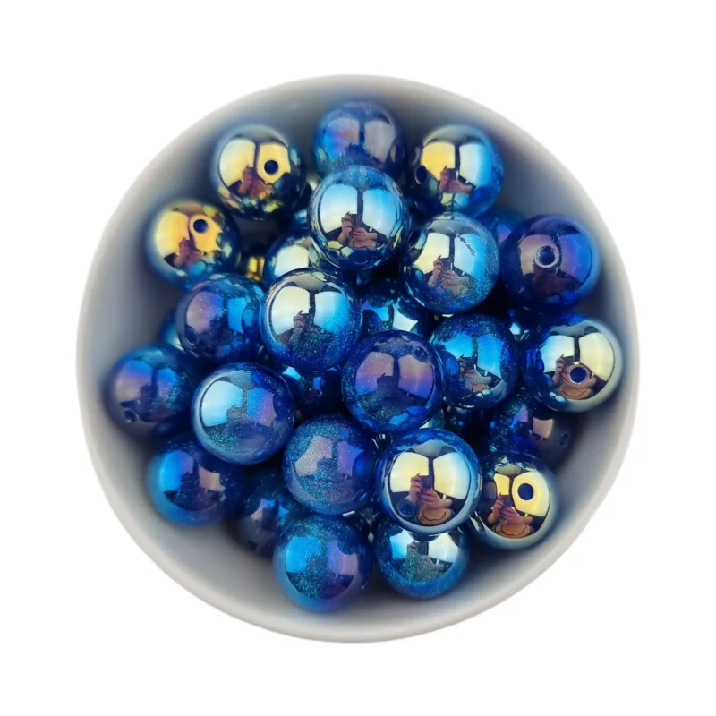 Acryl Kraal - Parel Swirl - 16 mm - Navy