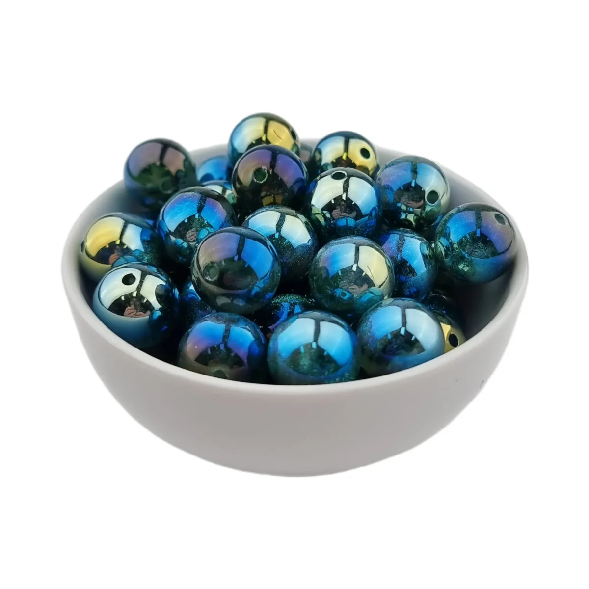 Acryl Kraal - Parel Swirl - 16 mm - Fluoriet - Afbeelding 2