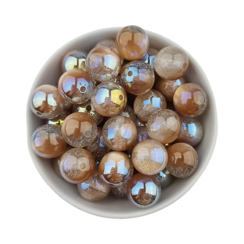 Acryl Kraal - Parel Swirl - 16 mm - Reebruin