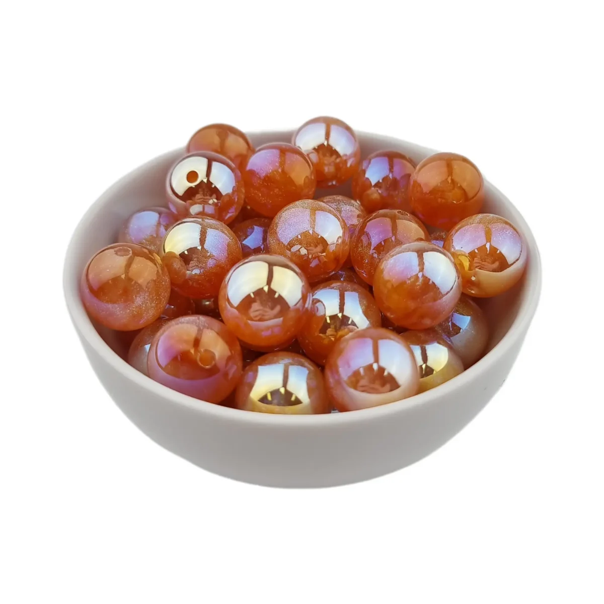 Acryl Kraal - Parel Swirl - 16 mm - Camel - Afbeelding 2