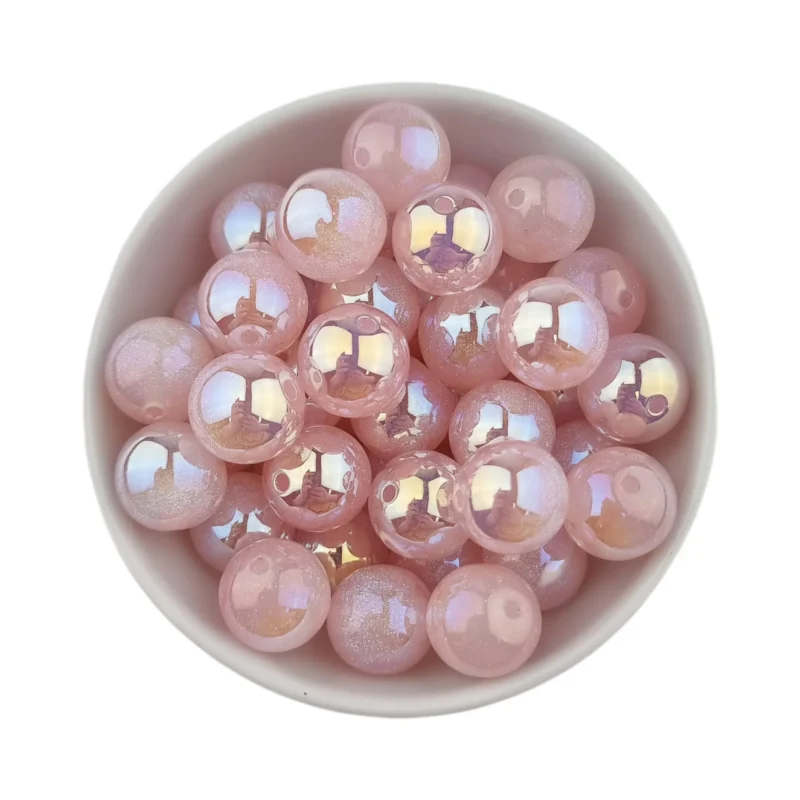 Acryl Kraal - Parel Swirl - 16 mm - Rose Quartz