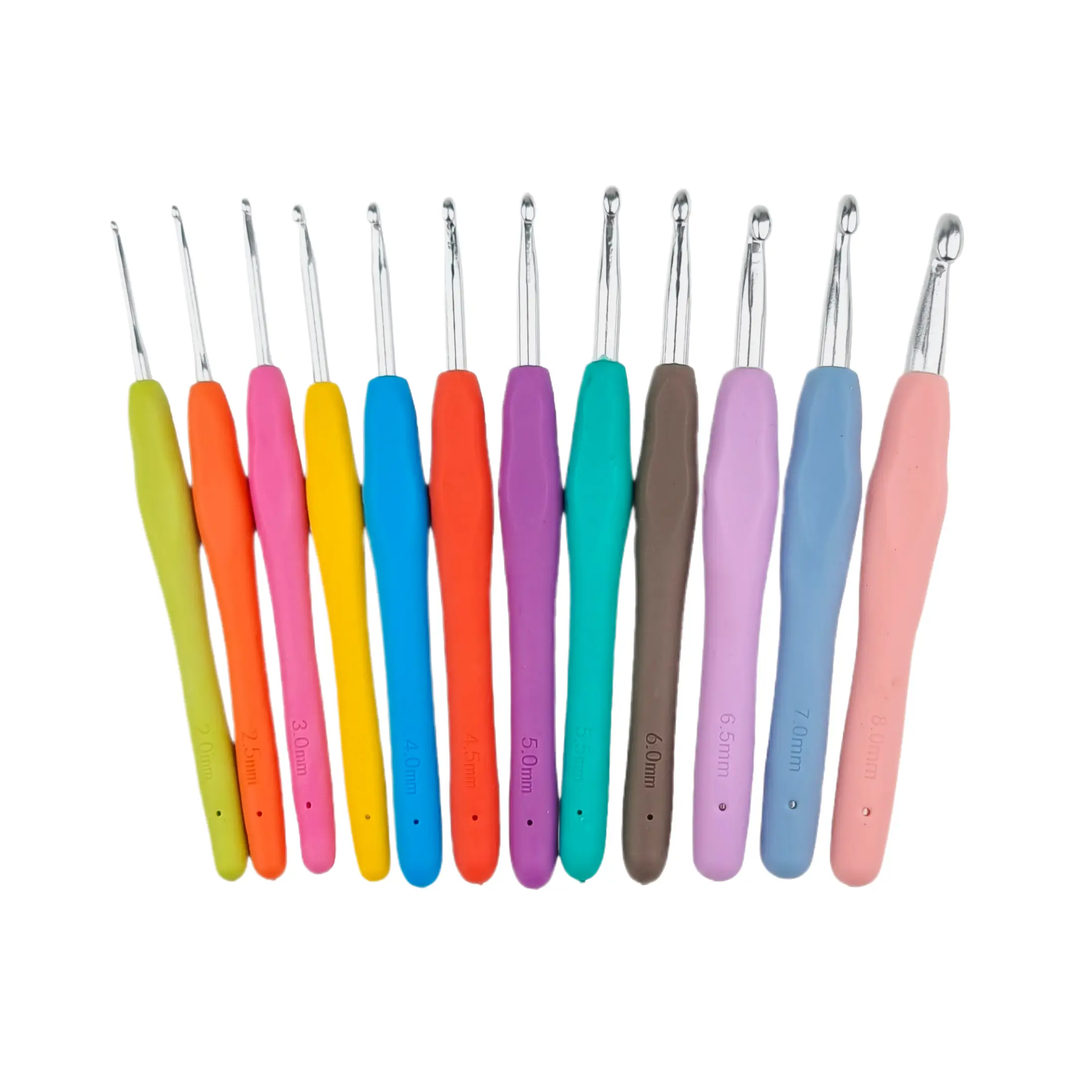 Naamloos-1819 Set d'aiguilles à crochet soft grip Tailles : "large" - 12 pièces - 2.0-8.0 mm – Image 1