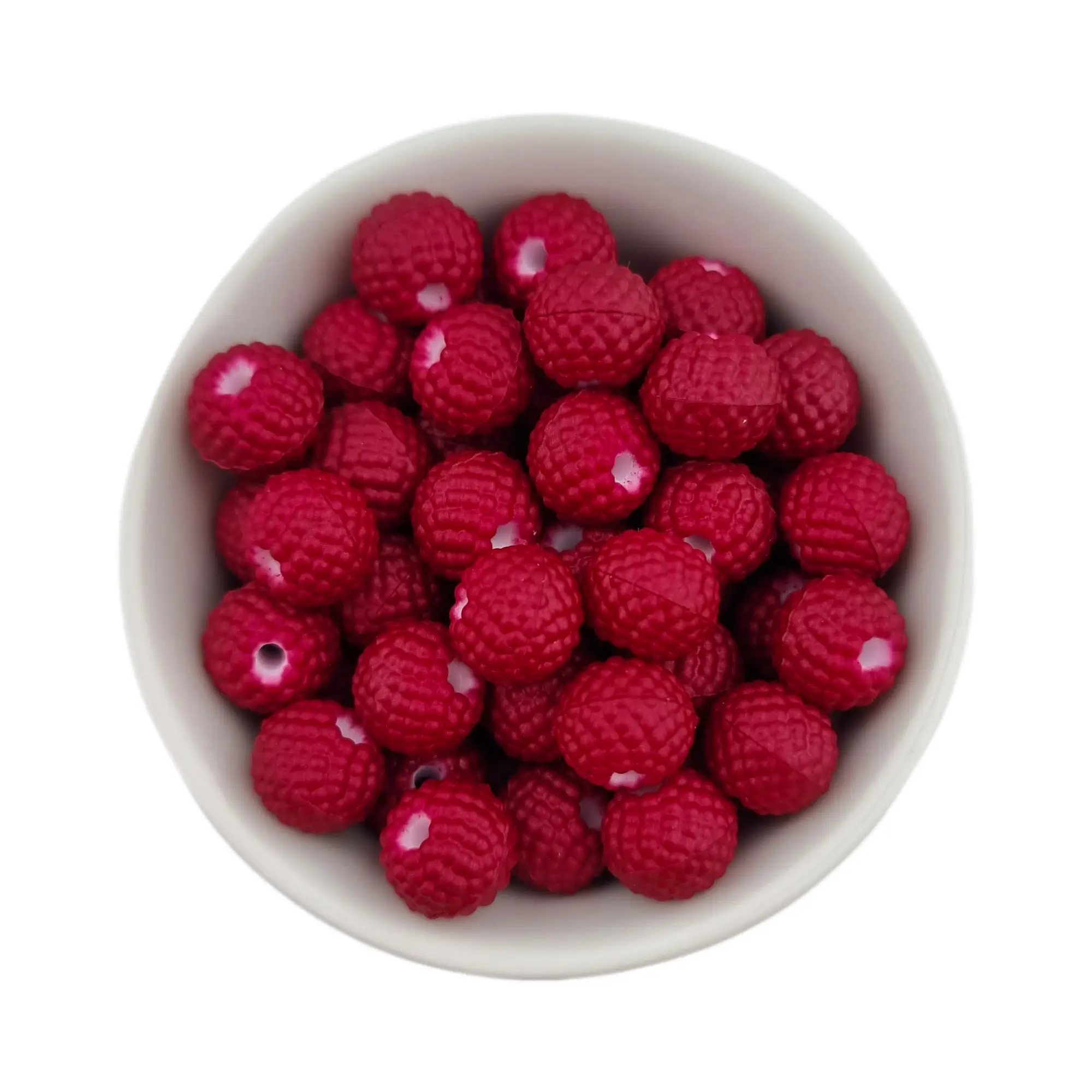 Naamloos-1827 Siliconen Kralen - Framboosjes - 12 mm - Red Nugget Print - Afbeelding 1