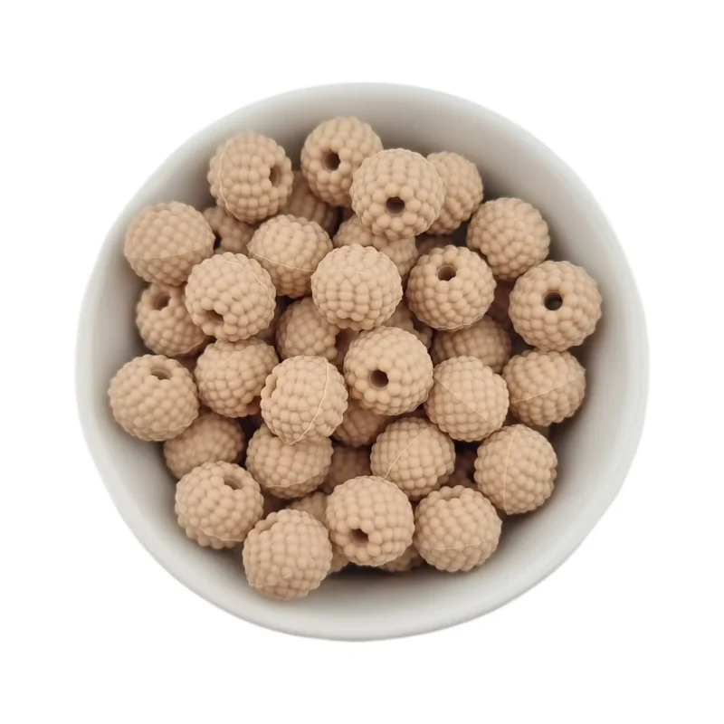 Siliconen Kralen - Framboosjes - 16 mm - Wood