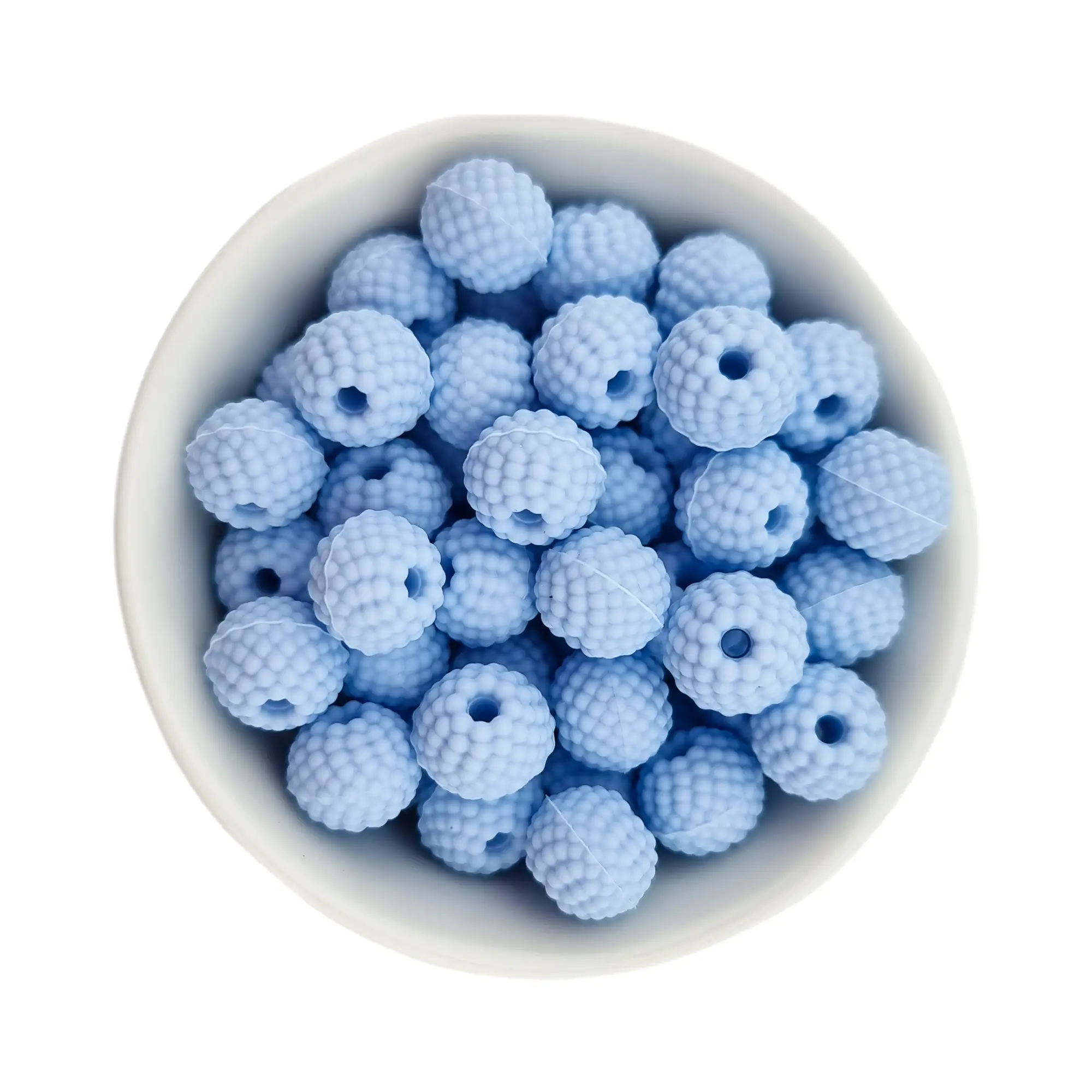 Naamloos-1838 Siliconen Kralen - Framboosjes - 12 mm - Licht Poeder Blauw - Afbeelding 1