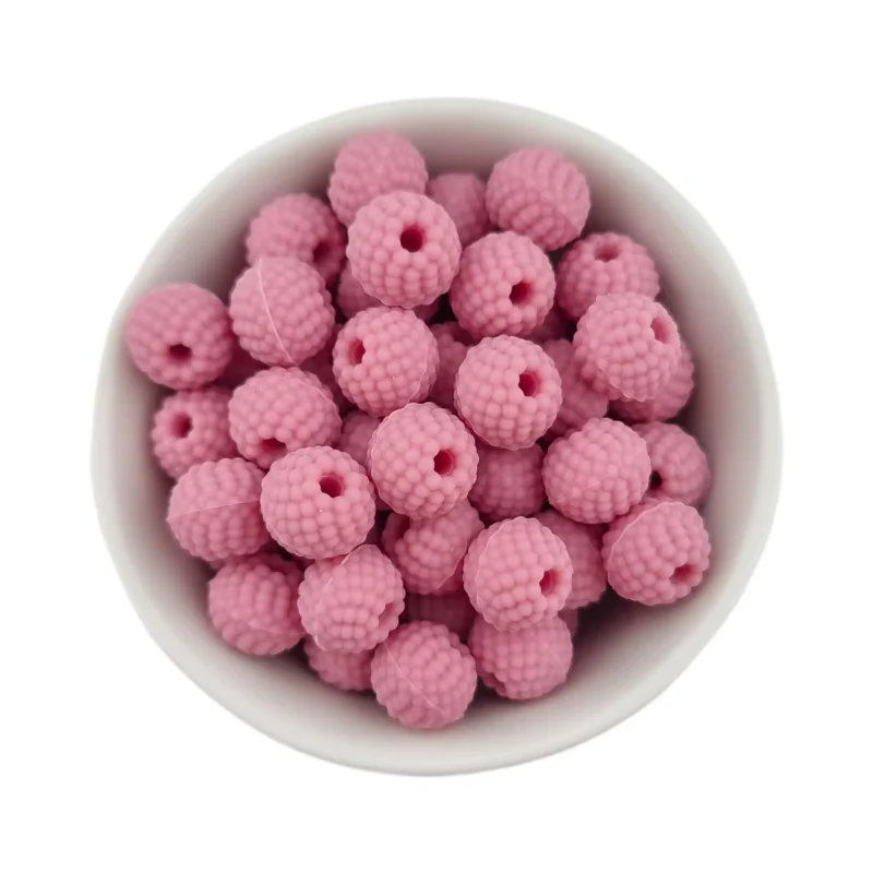 Siliconen Kralen - Framboosjes - 12 mm - Framboos Roze