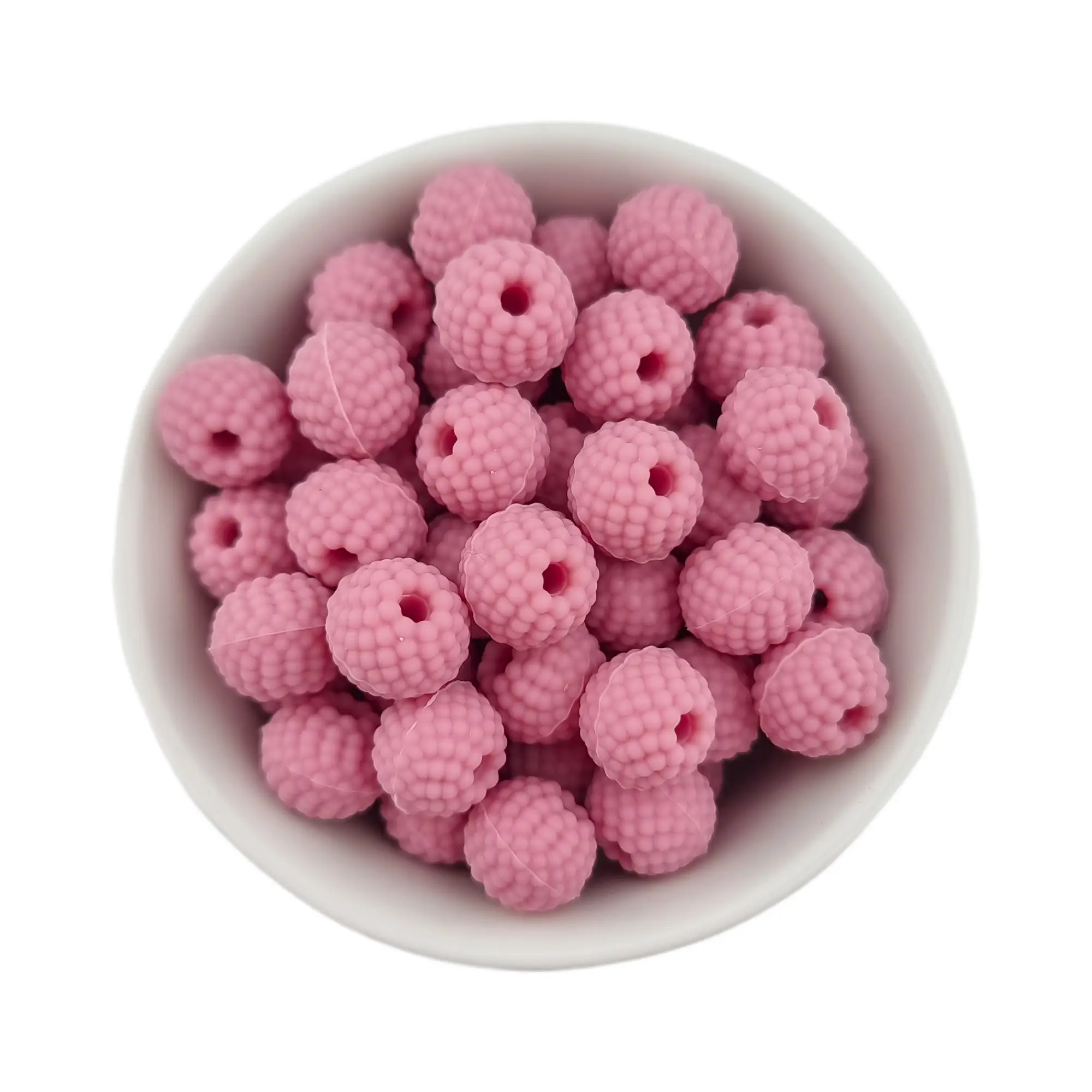 Naamloos-1840 Siliconen Kralen - Framboosjes - 12 mm - Framboos Roze - Afbeelding 1