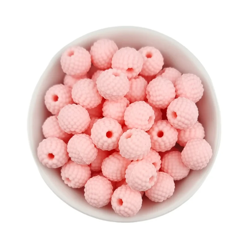 Siliconen Kralen - Framboosjes - 16 mm - Perzik Roze