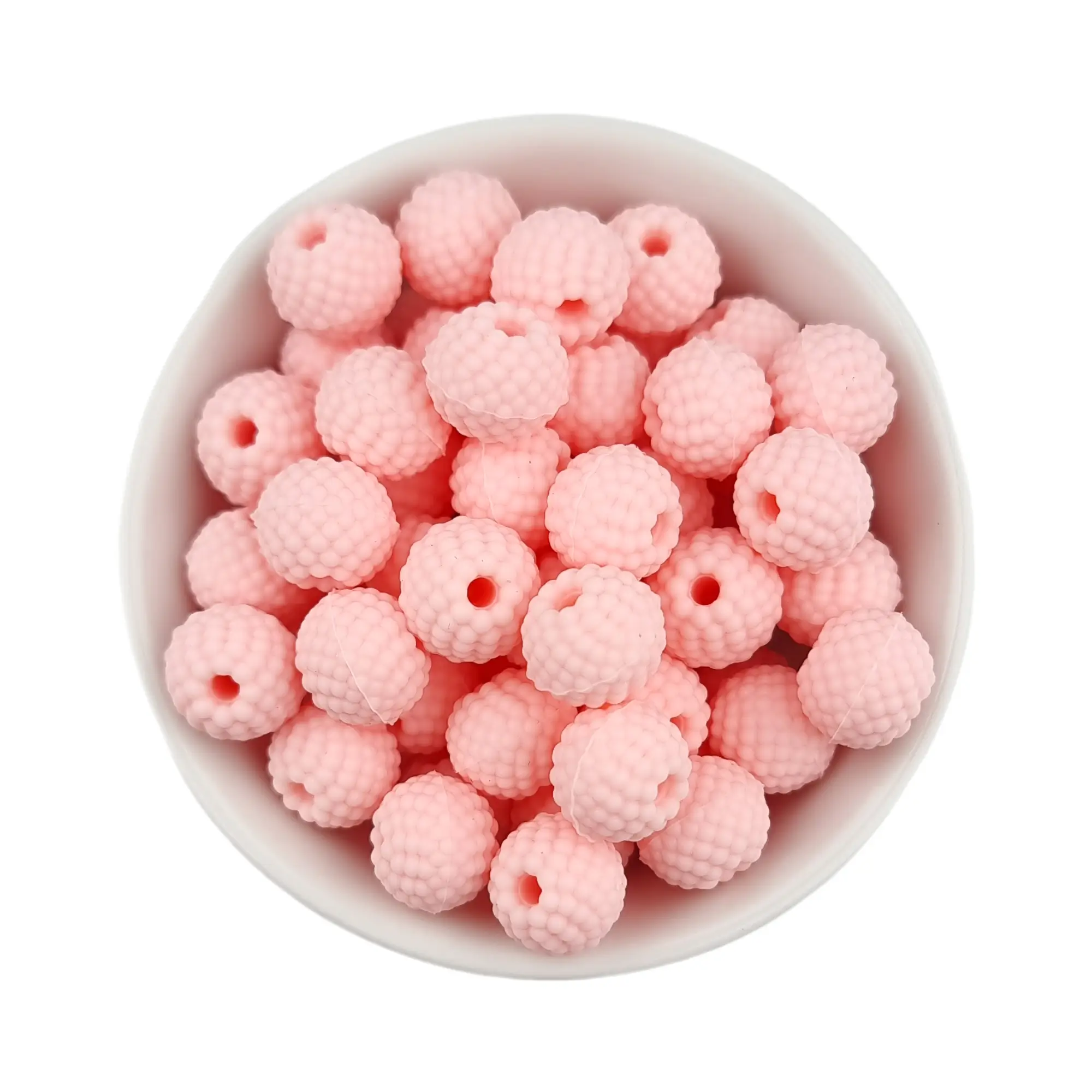 Naamloos-1847 Siliconen Kralen - Framboosjes - 16 mm - Perzik Roze - Afbeelding 1