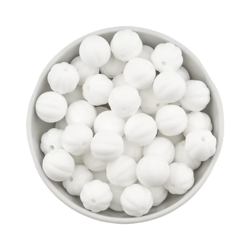 Siliconen Kralen - Lampion - 16 mm - Wit