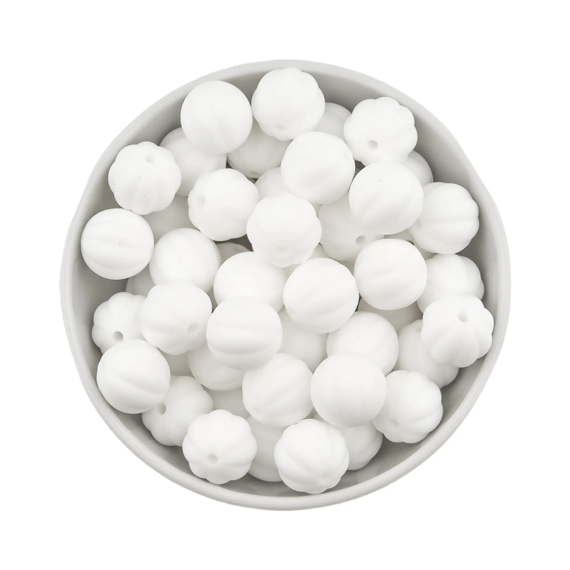 Naamloos-1849 Siliconen Kralen - Lampion - 16 mm - Wit - Afbeelding 1