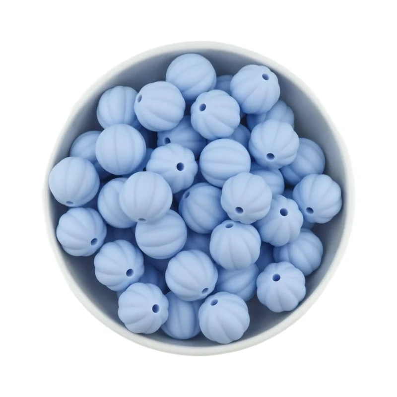 Siliconen Kralen - Lampion - 16 mm - Licht Poeder Blauw