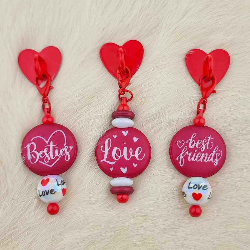 DIY Set Telefoonhangers - Love Is All Around - Love / Besties / Best Friends
