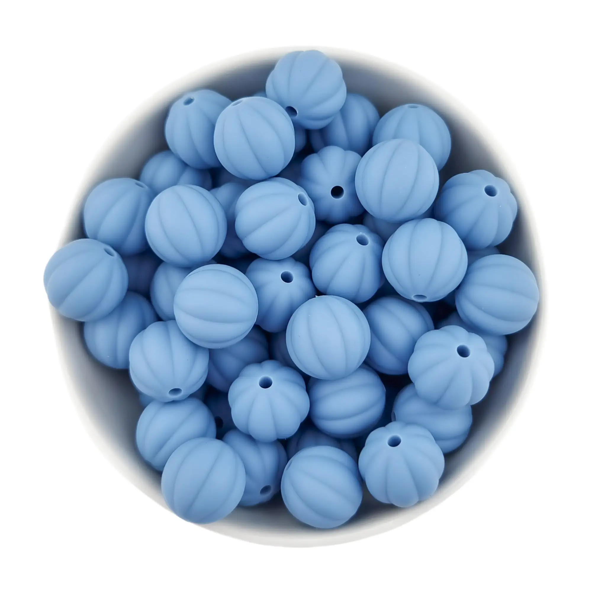 Naamloos-1934 Siliconen Kralen - Lampion - 16 mm - Poeder Blauw - Afbeelding 1