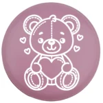 Siliconen Kraal - Wensmuntje - Gegraveerd - Teddybeer - Afbeelding 4