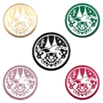 Siliconen Kraal - Wensmuntje - Gegraveerd - Carnaval / Harlekijn