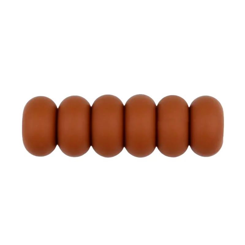 perles en silicone - 14 mm - perle perle abacus - Brun ambre