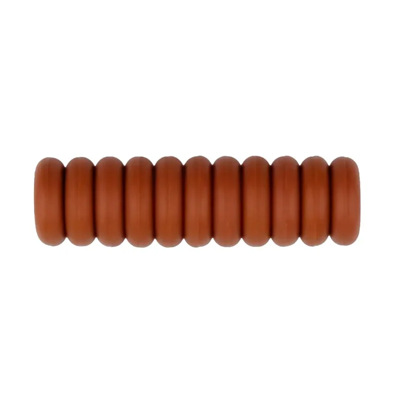 perles en silicone - 12 x 4 mm - Mini perle perle abacus - Brun ambre