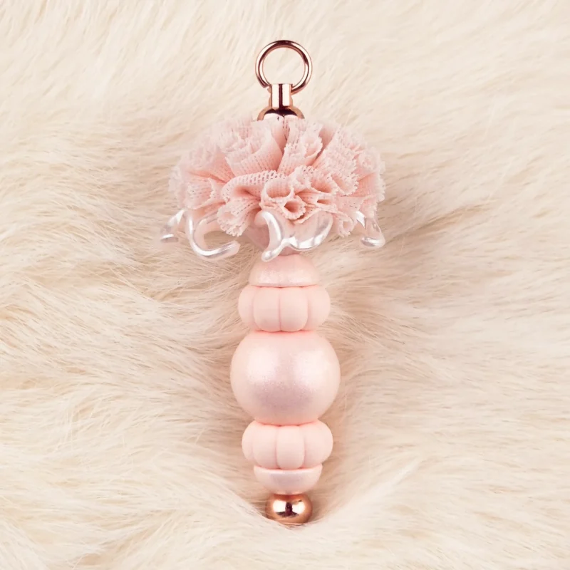 DIY Bijou de sac / Porte-cl&eacute;s - Anjer - P&ecirc;che clair