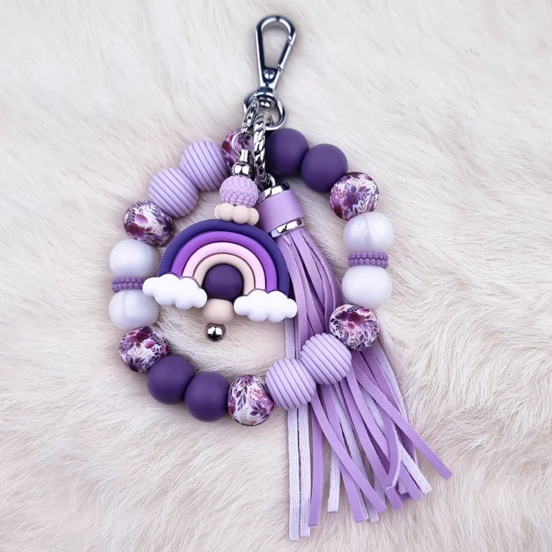 DIY porte-cl&eacute;s Rainbow - Raisin cassis