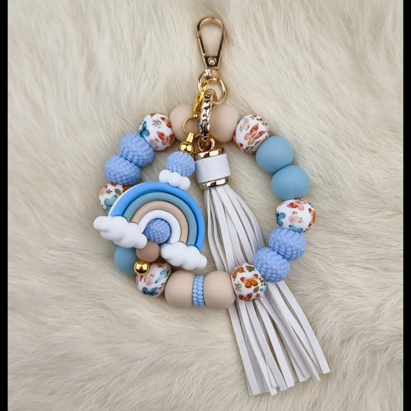 DIY porte-cl&eacute;s Rainbow - Bleu poudr&eacute; clair