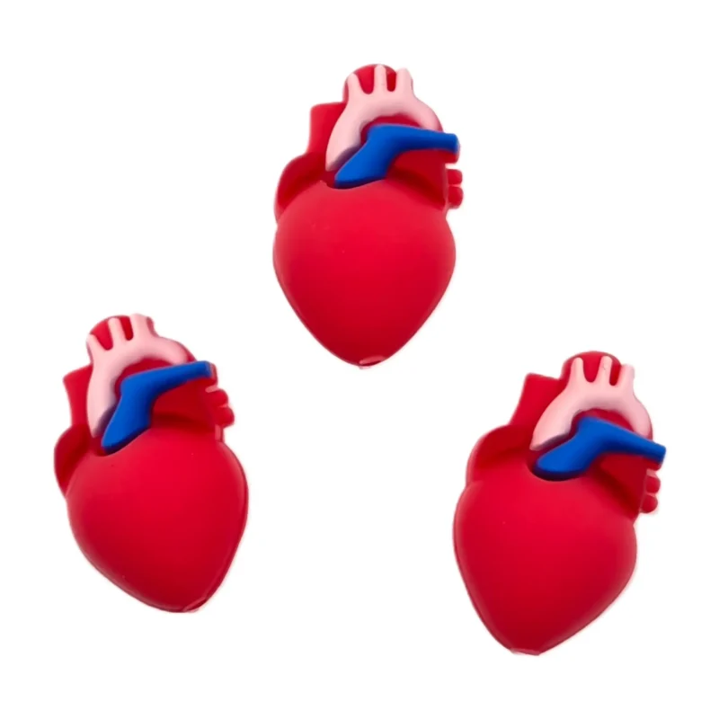 perle en silicone - C&oelig;ur 3D