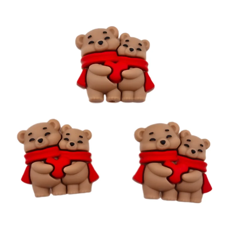 Silicone - 3D Besties Ours - Chocolat au Lait