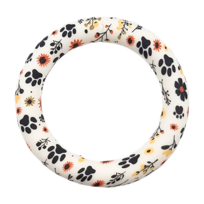 Anneau en silicone - Enti&egrave;rement &agrave; perles - 6,5 cm - Paws and Petals