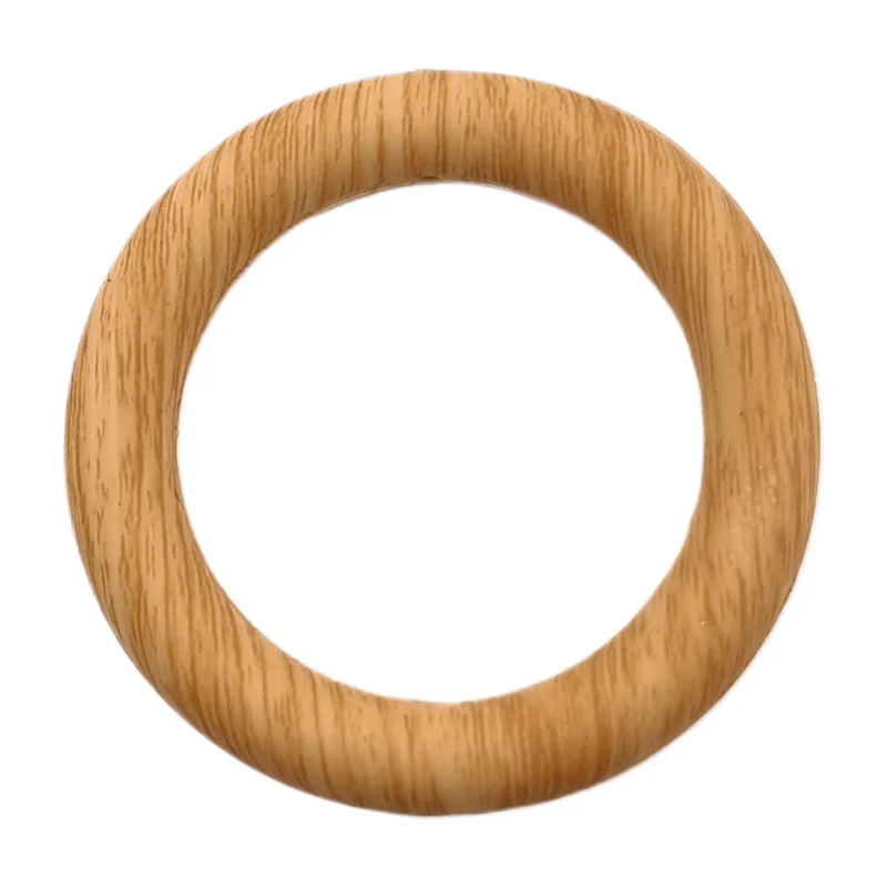 anneau en silicone - enti&egrave;rement &agrave; perles - 6,5 cm - effet bois motif