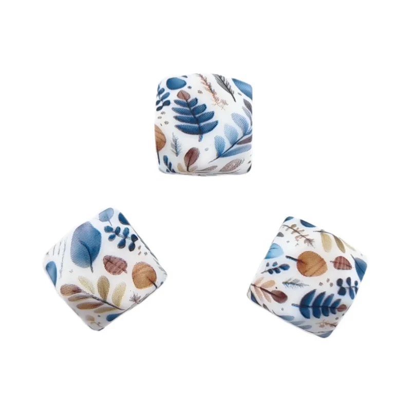 Siliconen kralen - Hexagon - 14 mm  - Oakley Print
