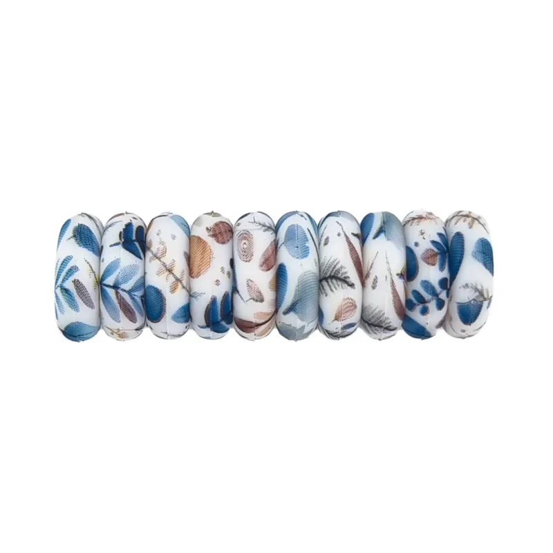 Siliconen kralen - 12 x 4 mm - Mini Abacus - Oakley