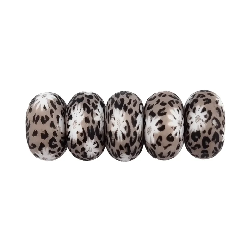 Siliconen kralen - 14 mm - Abacus  - Tiger Lily Print