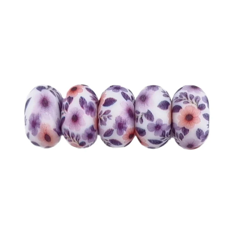 Siliconen kralen - 14 mm - Abacus  - Daisy Mae Print