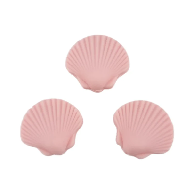 silicone beads - Shell - Peach Pink