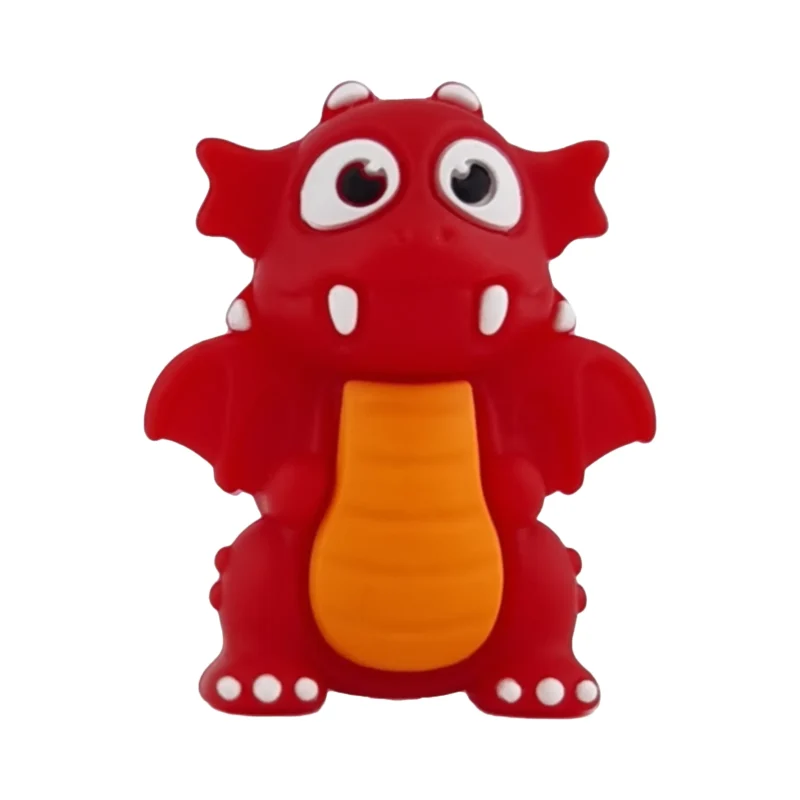silicone bead - 3D - Tarragon - Blood Red
