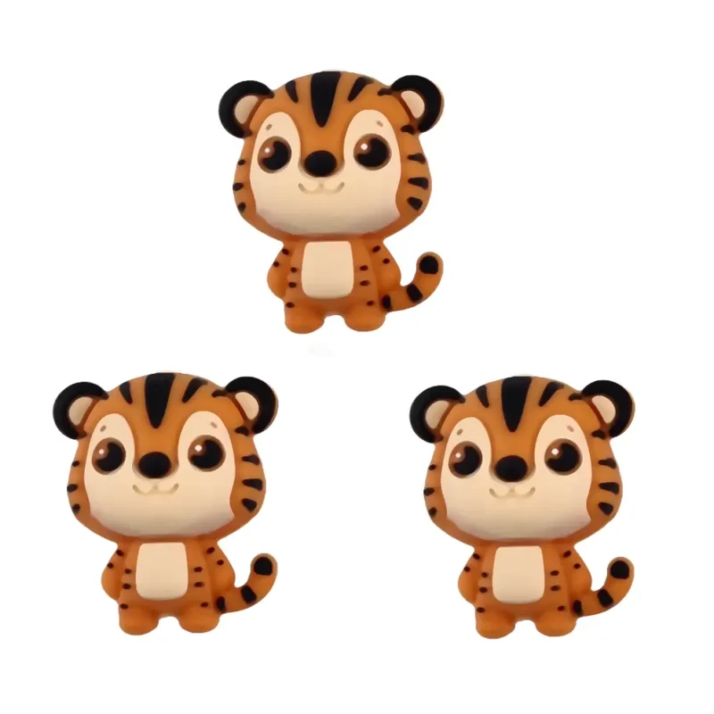 perle en silicone - Tigre 3D