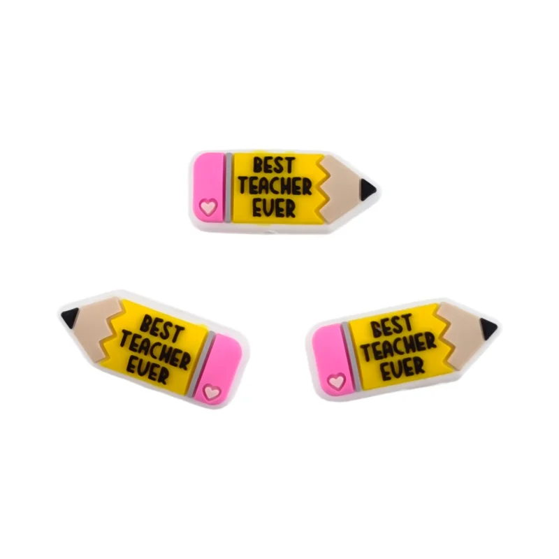 silicone beads - Pencil - Best Teacher Ever