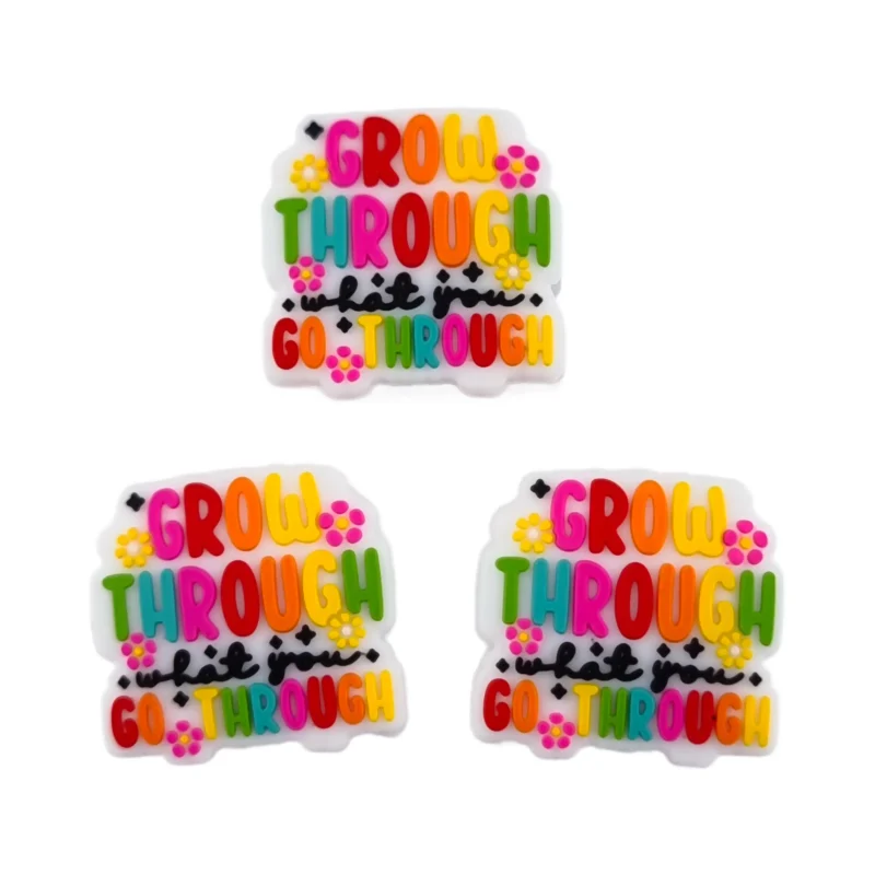 Perle en silicone - "Grow Through What You"