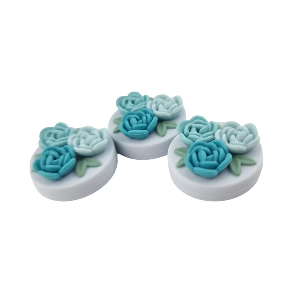 Silicone bead - La Vie En Rose - 25 mm - Winter Mist - Afbeelding 3