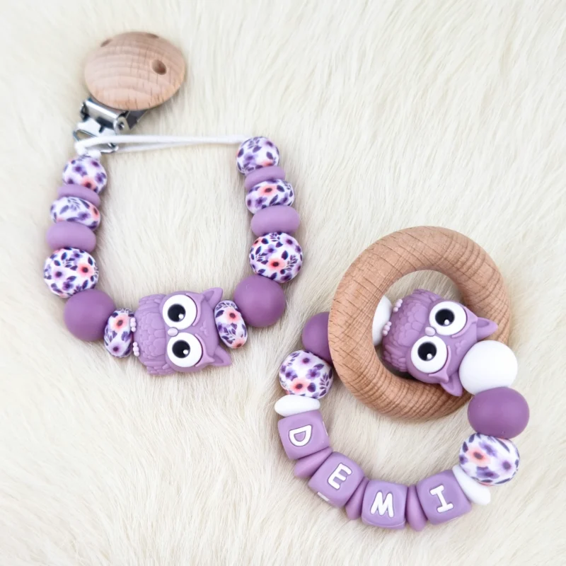 Combo Set - Attache-t&eacute;tine / Anneau de dentition - Oehoe Daisy Mae