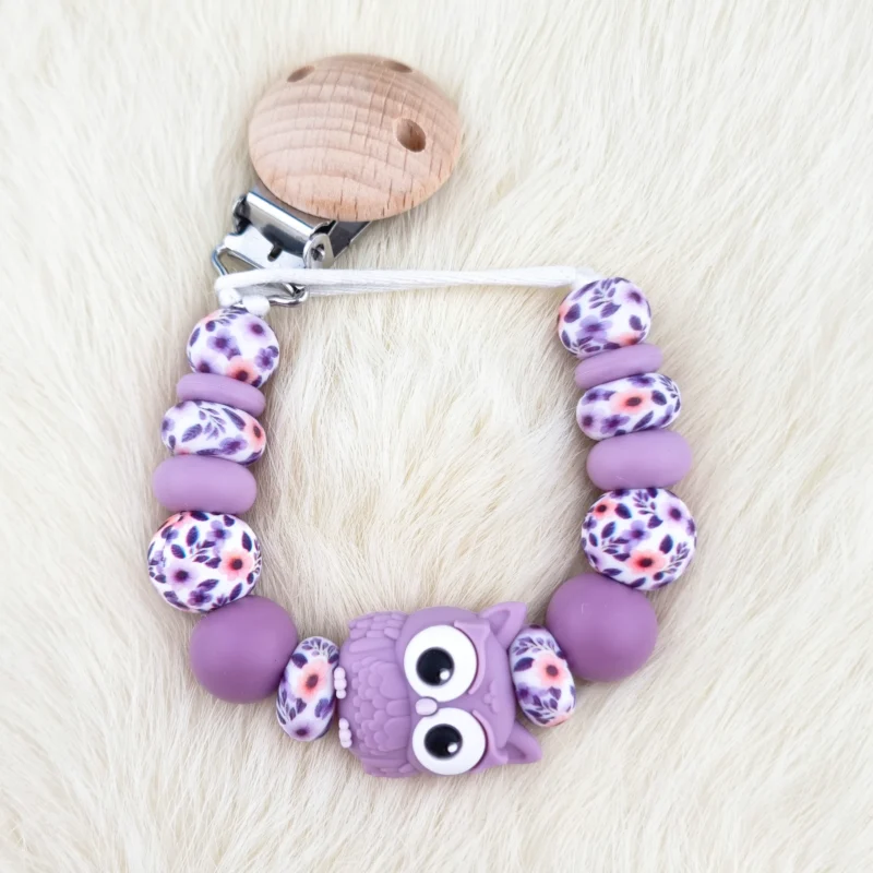 Pacifier Chains Set - Eagle Owl Daisy Mae