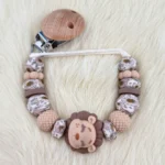 Combo Set - pacifier chain / teething ring - Bohemian Lion - Image 2