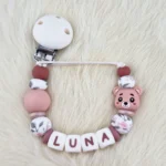 Combo Set - Attache-t&eacute;tine / Anneau de dentition - Blush Bear - Afbeelding 3