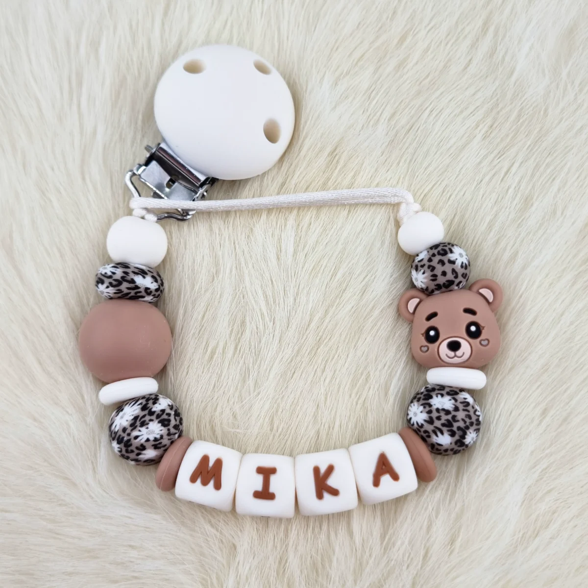 Kombi Set - Schnullerkette / Bei&szlig;ring - Lily Bear - Bild 2