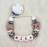 Kombi Set - Schnullerkette / Bei&szlig;ring - Lily Bear - Bild 2