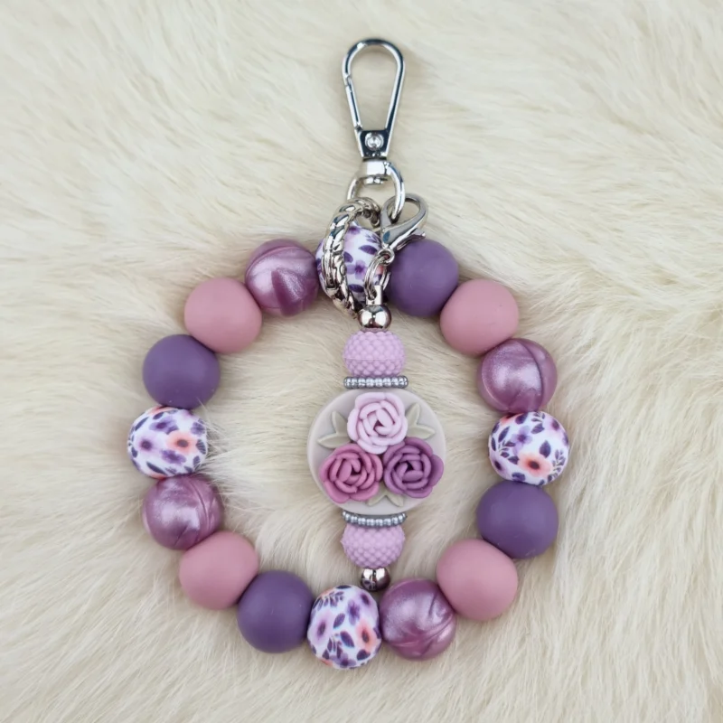 DIY Karabijn Bijou de sac / Porte-cl&eacute;s - La Vie en Rose - Daisy Mae Lente Lila